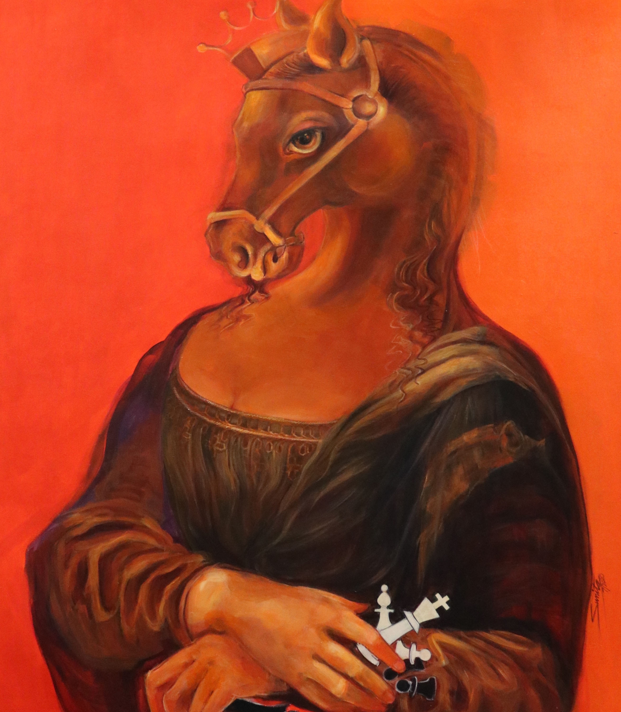 Oh! it's  Monalisa- it's none but me!