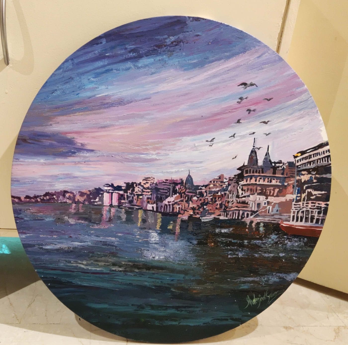 Varanasi in purple shades