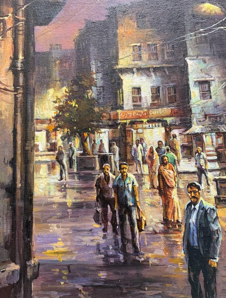 Street corner at night 